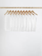 White 10 Pack Baby Strappy Bodysuits