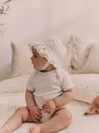 White Rib Short Sleeve Baby Bodysuits 5 Pack