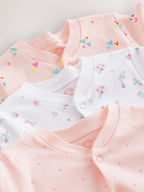 Pink 3 Pack Hip Dysplasia Baby Sleepsuits (0-3yrs)