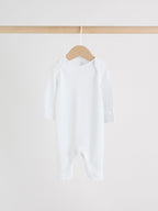 White Kind to Skin Baby Sleepsuits 3 Pack (0-2yrs)