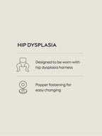 Blue Baby Hip Dysplasia Sleepsuits 3 Pack (0-3yrs)