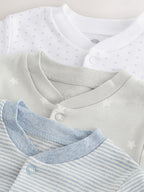 Blue Baby Hip Dysplasia Sleepsuits 3 Pack (0-3yrs)
