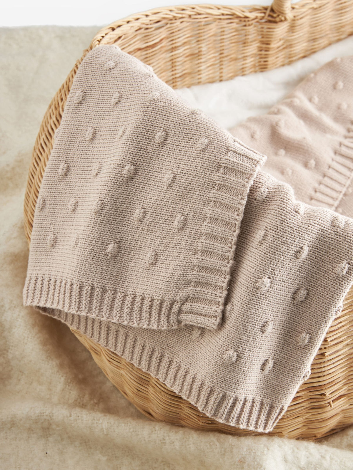 Mink Brown Bobble Blanket