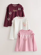 Baker by Ted Baker Berry Pink 3 Pack 3D Butterfly T-Shirts