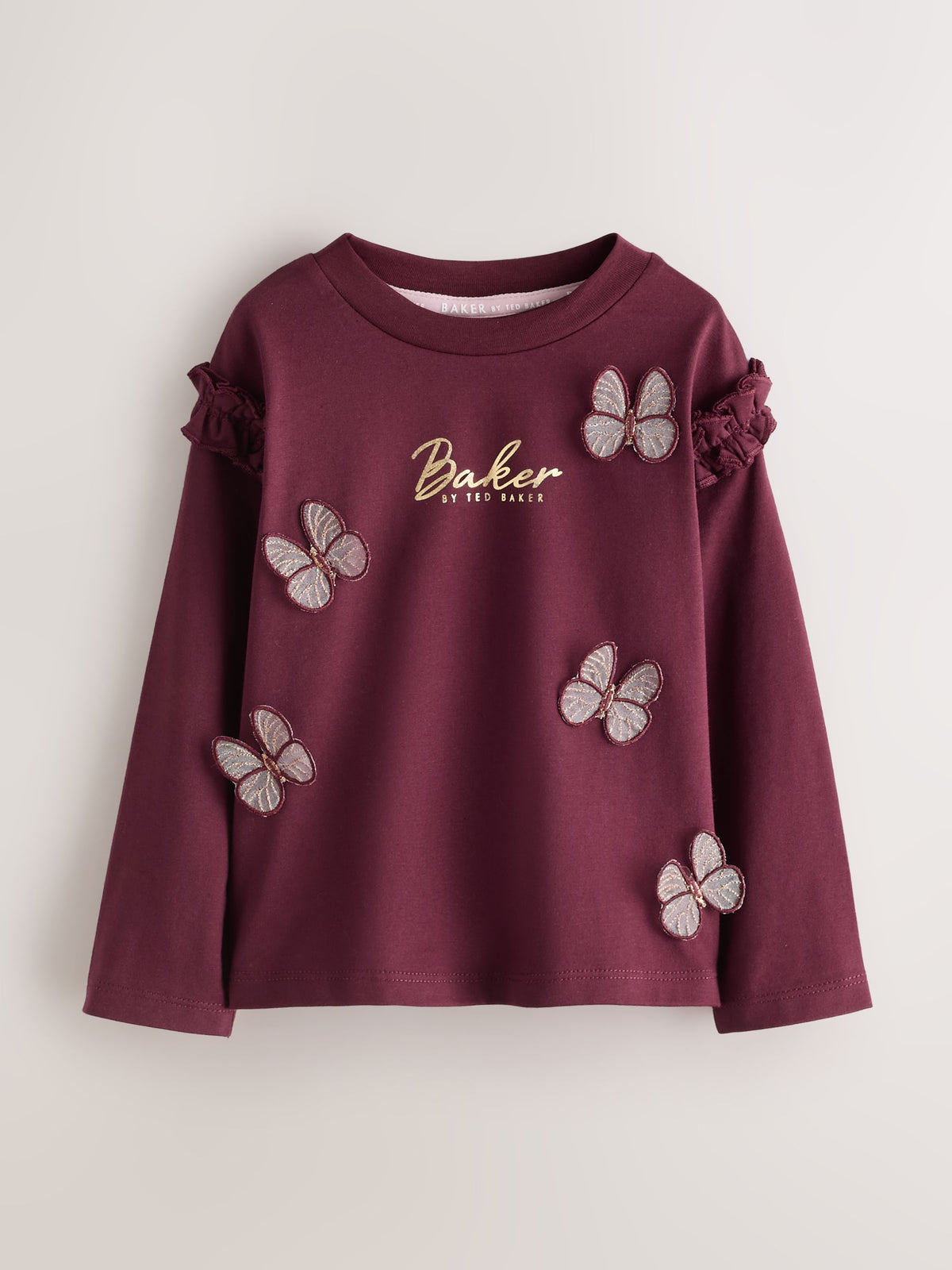 Baker by Ted Baker Berry Pink 3 Pack 3D Butterfly T-Shirts