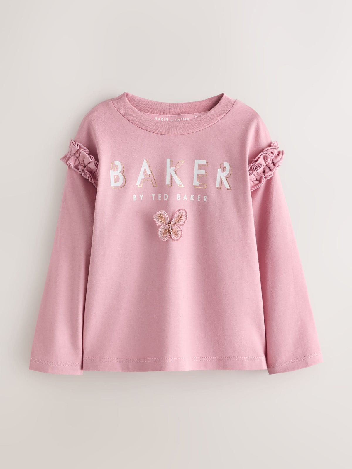 Baker by Ted Baker Berry Pink 3 Pack 3D Butterfly T-Shirts