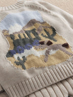 Mamas & Papas Blue Train Knitted Jumper & Leggings Set