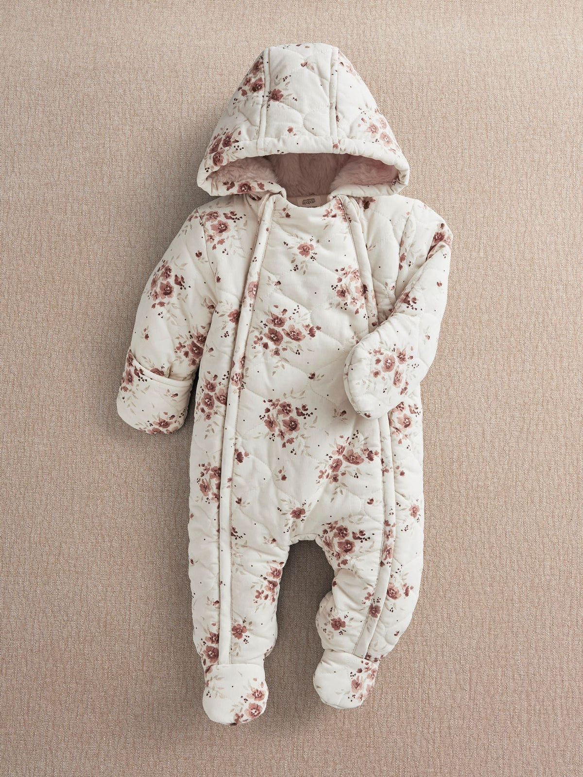 Mamas & Papas Pink Ditsy Print Pramsuit