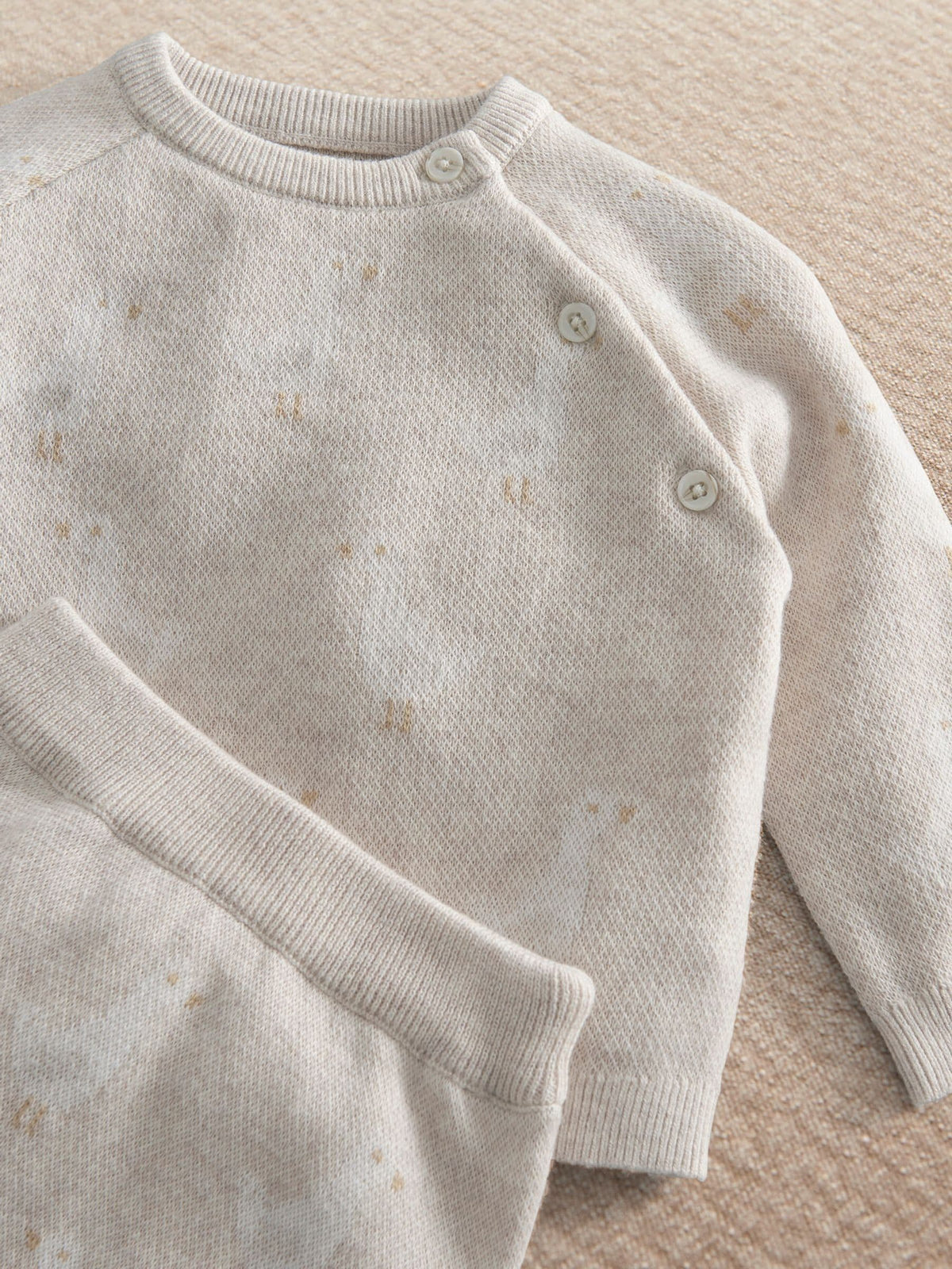 Mamas & Papas Brown Duck Knitted Top & Leggings Set