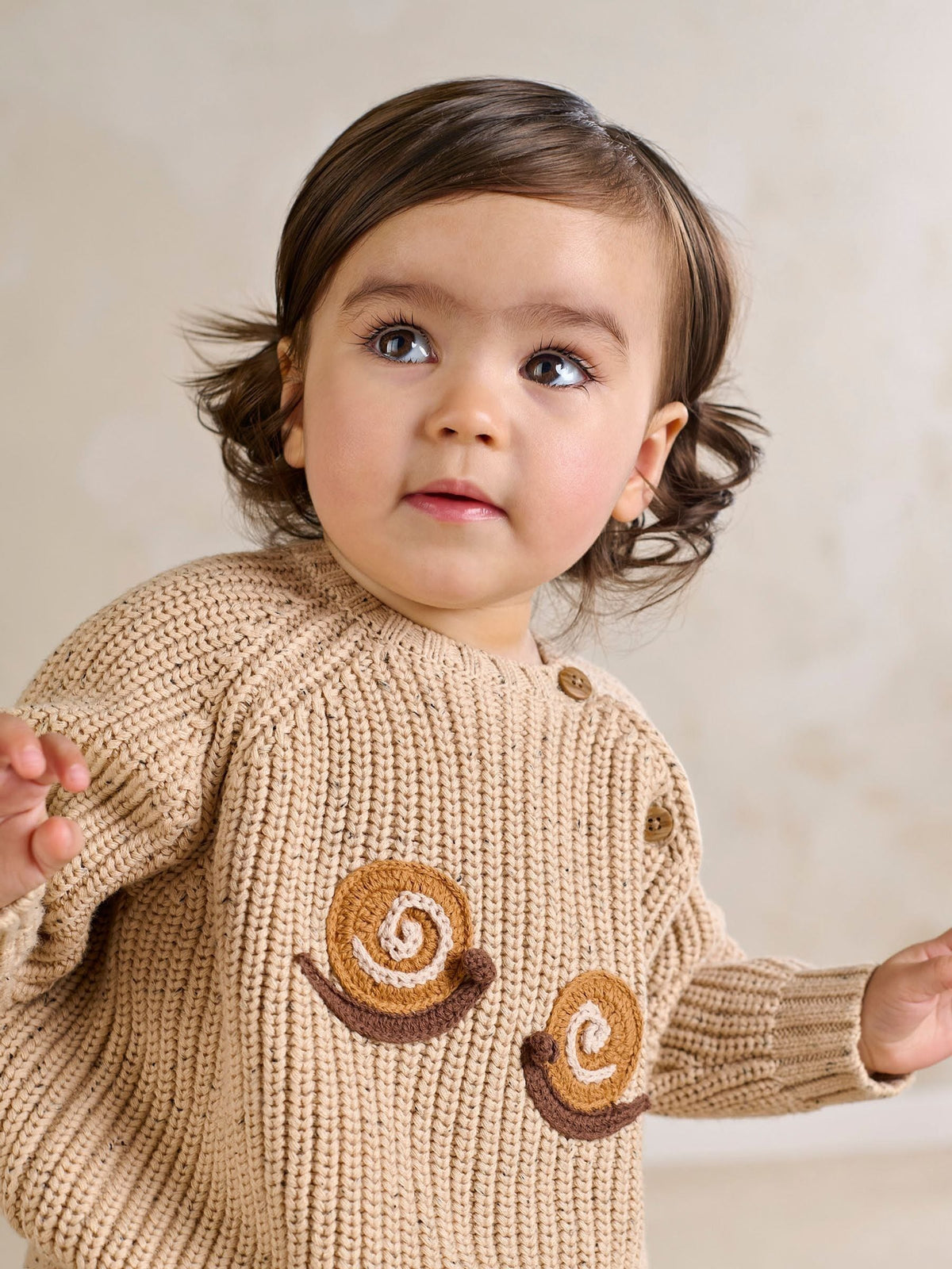 Mamas & Papas Brown Snail Knitted Jumper & Trousers Set
