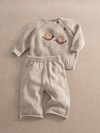 Mamas & Papas Brown Snail Knitted Jumper & Trousers Set