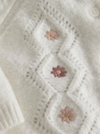Mamas & Papas Pink Embroidered Knitted Cardigan & Leggings Set