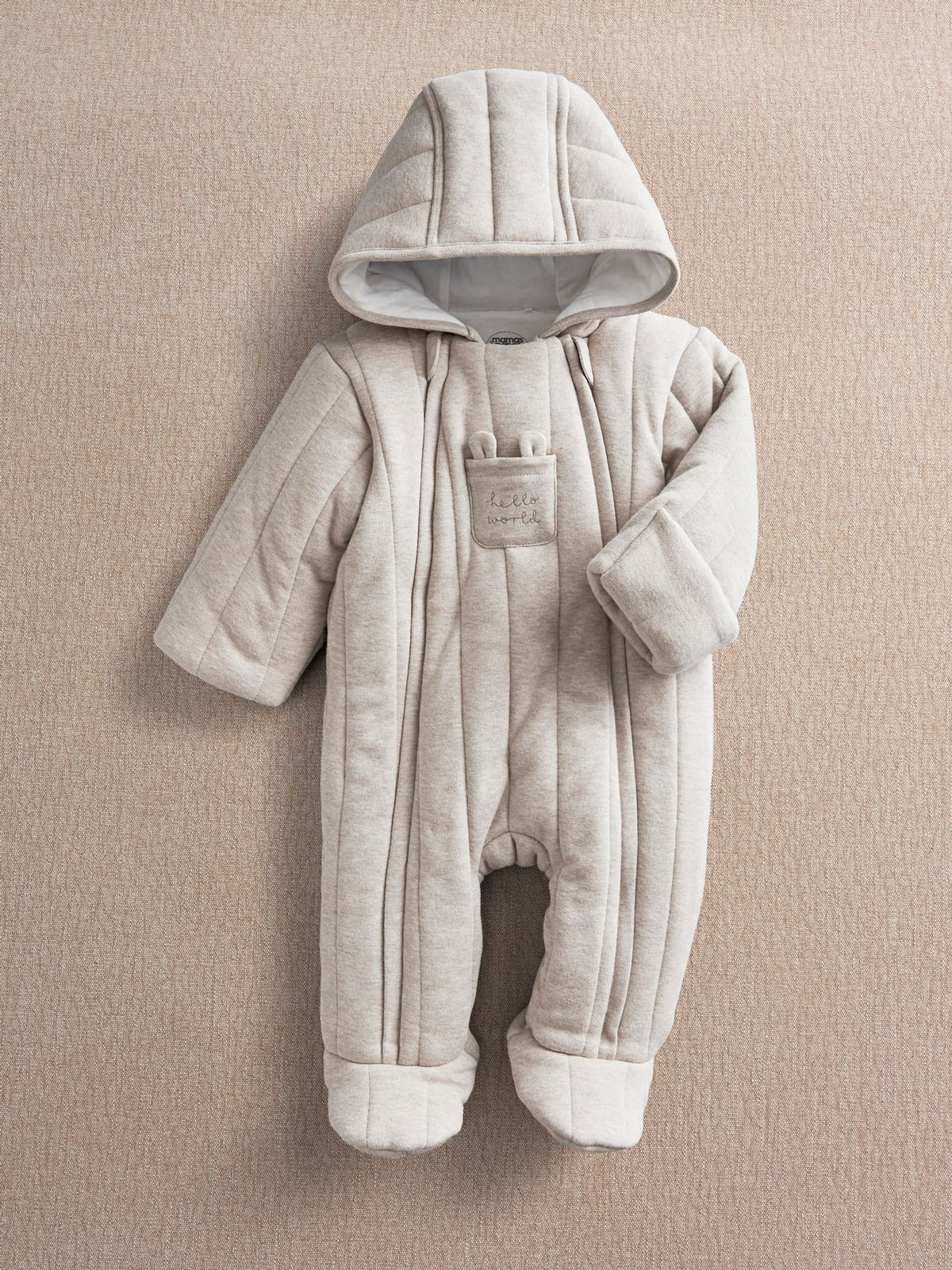 Mamas & Papas Brown Jersey Pramsuit