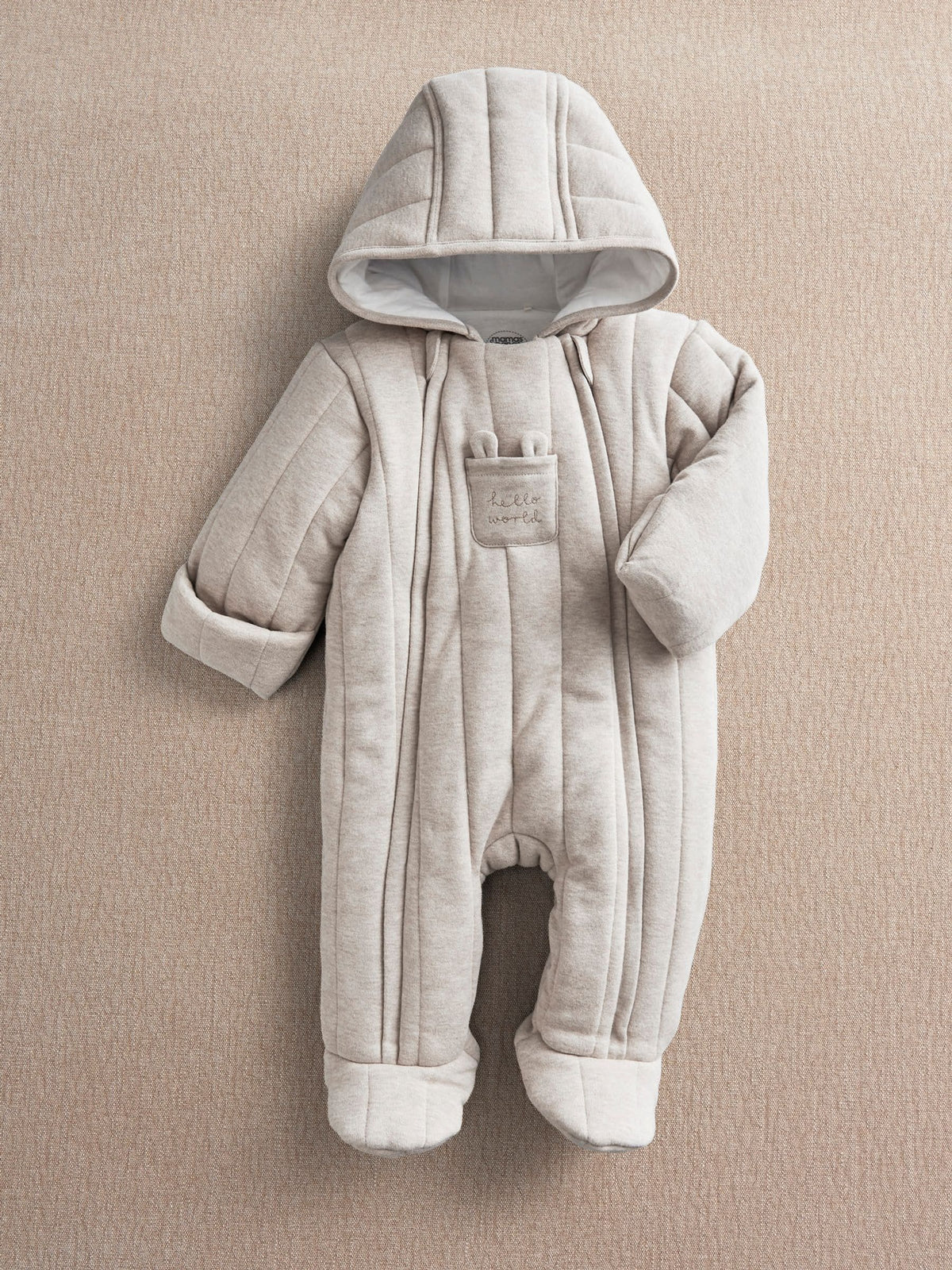 Mamas & Papas Brown Jersey Pramsuit