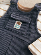 Mamas & Papas Blue Cord Dungarees & Long Sleeve Top Set
