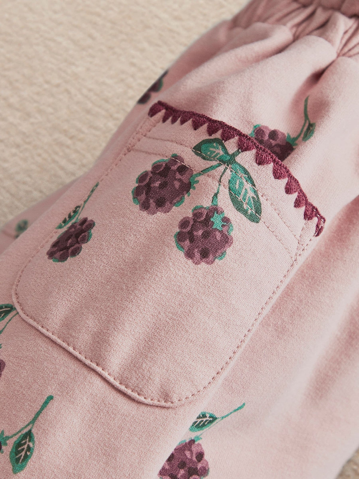 Mamas & Papas Pink Bramble Print Joggers