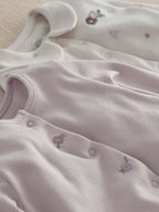 Mamas & Papas Brown Ditsy Floral Sleepsuits Pack of 3