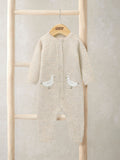 Mamas & Papas Brown Duck Knitted Romper