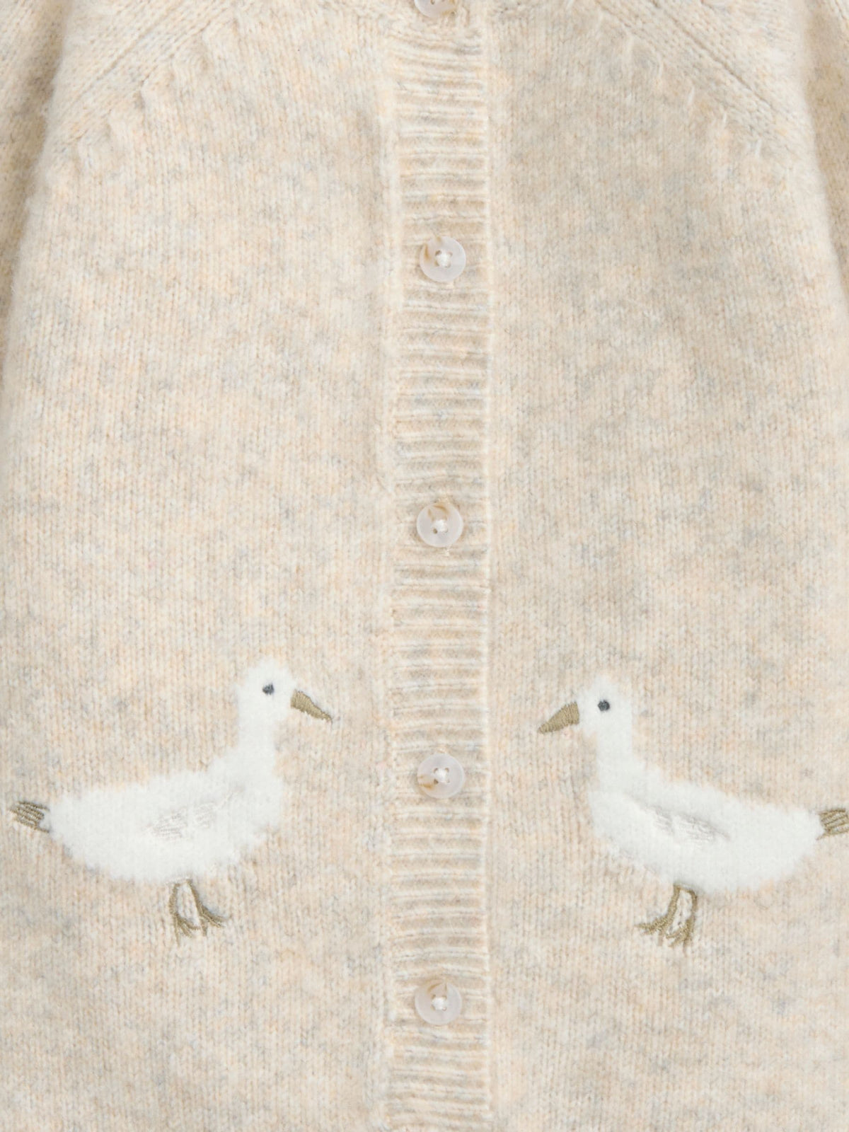 Mamas & Papas Brown Duck Knitted Romper