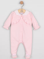 Emile Et Rose Pink Maisie All-In-One With Mock Bolero & Large Collar