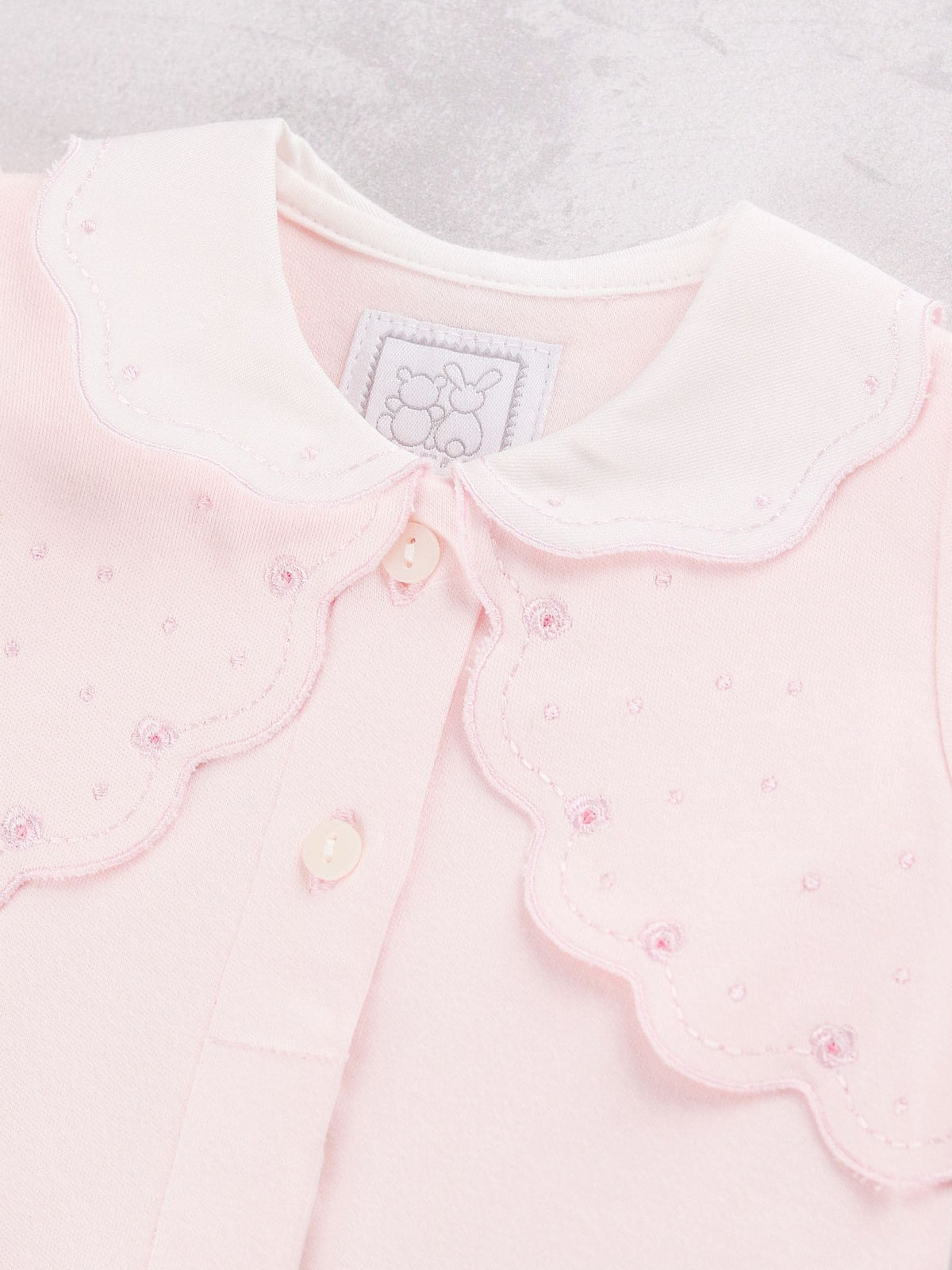 Emile Et Rose Pink Maisie All-In-One With Mock Bolero & Large Collar