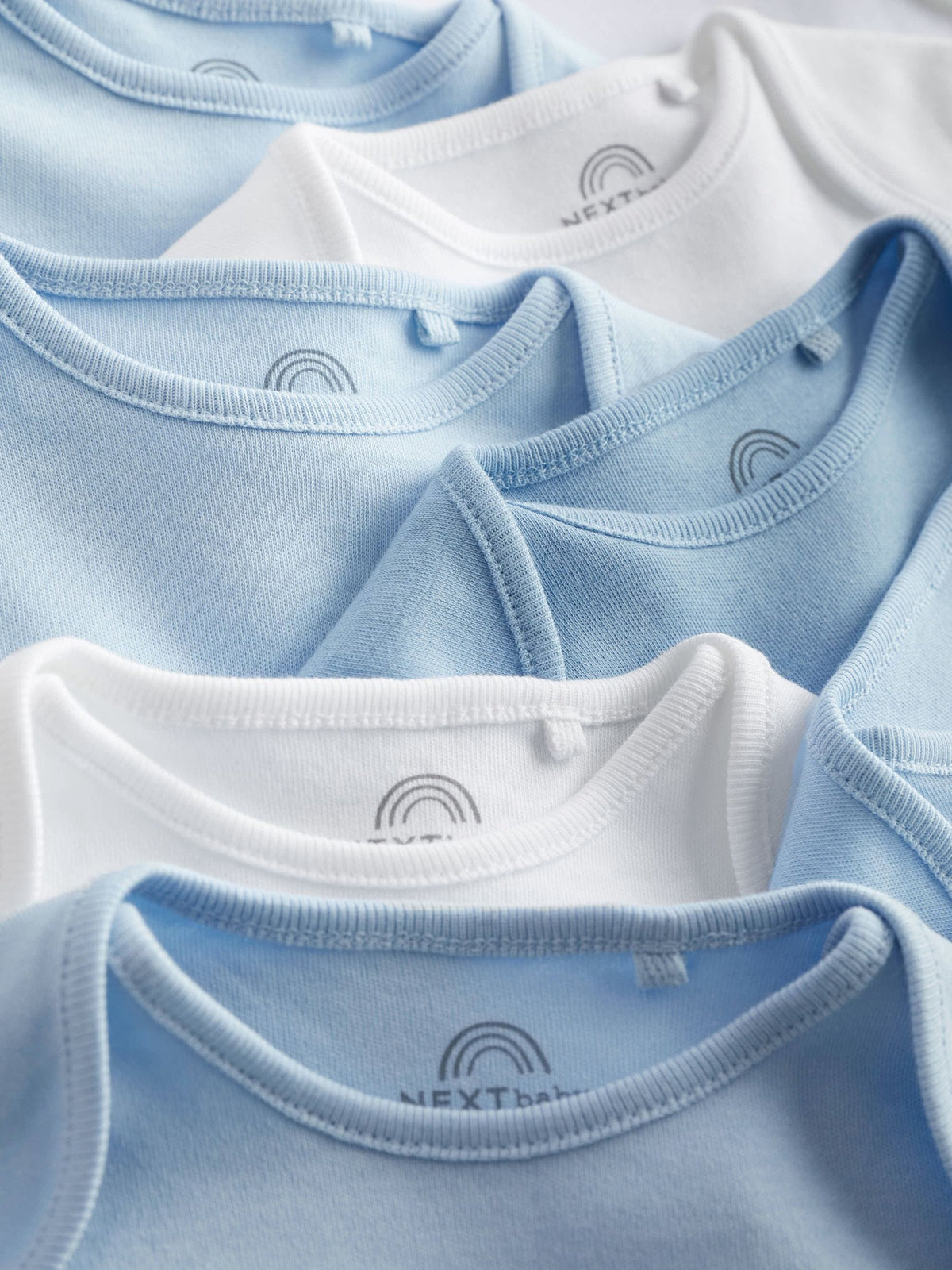 Blue 10 Pack Plain Baby Bodysuits