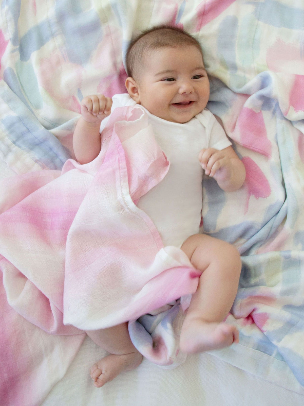 aden + anais Pink Large Silky Soft Muslin Blankets 3 Pack Florentine