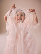 Pastel Pink Embroidered Mesh Occasion Dress (3mths-8yrs)