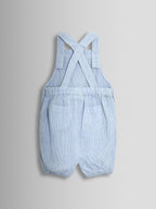 JoJo Maman Bébé Blue 2-Piece Smocked Dungarees & Body Set