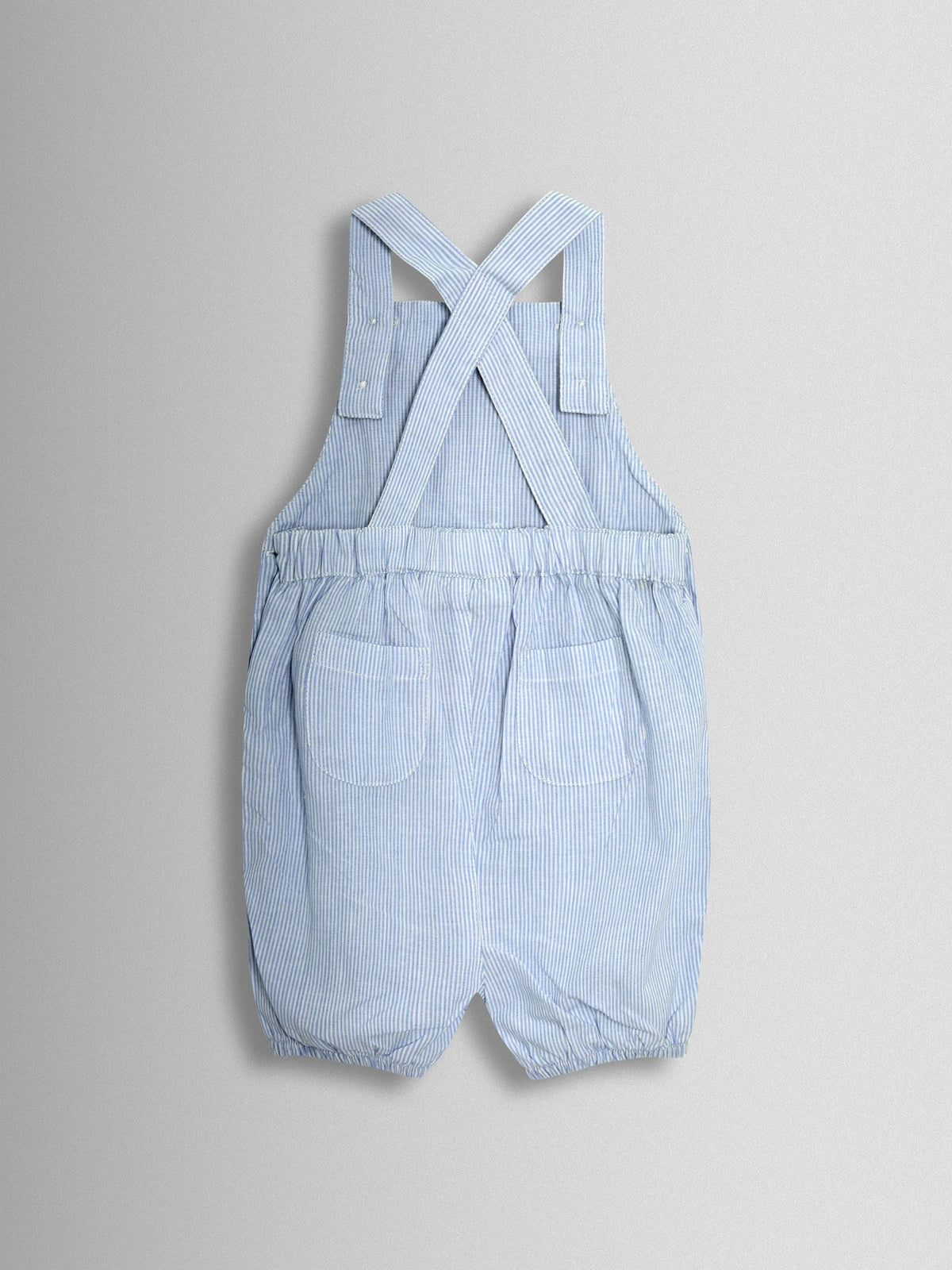 JoJo Maman Bébé Blue 2-Piece Smocked Dungarees & Body Set