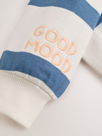Blue/Ecru Stripe Sweat Baby Romper (0mths-3yrs)