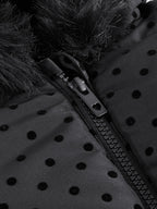 Black Polka Dot Shower Resistant Padded Coat (3mths-7yrs)