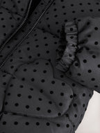 Black Polka Dot Shower Resistant Padded Coat (3mths-7yrs)