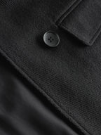 Black Faux Fur Trim Coat With Wool (3-16yrs)