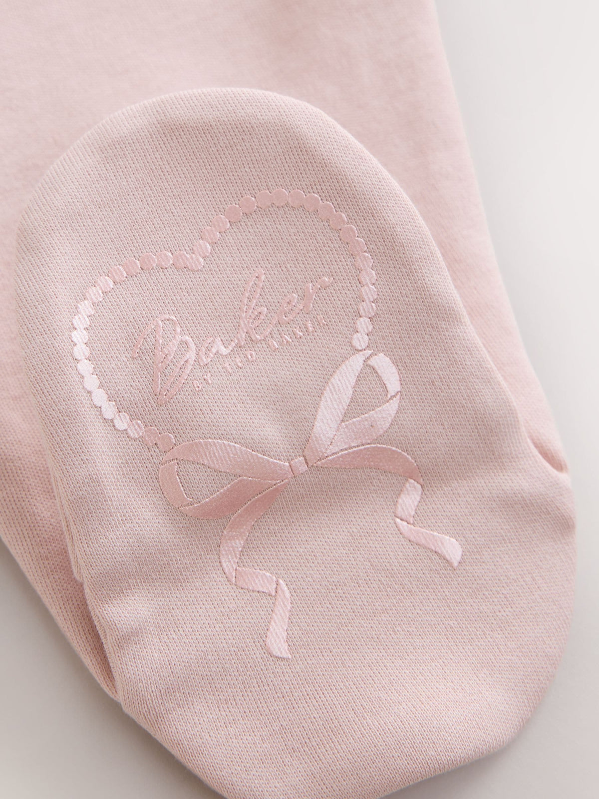 Baker by Ted Baker Pale Pink Cotton Printed Sleepsuits 3 Pack