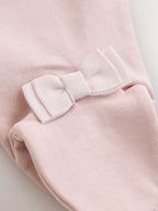 Baker by Ted Baker Pale Pink Cotton Printed Sleepsuits 3 Pack