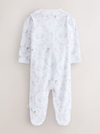 Baker by Ted Baker Pale Pink Cotton Printed Sleepsuits 3 Pack