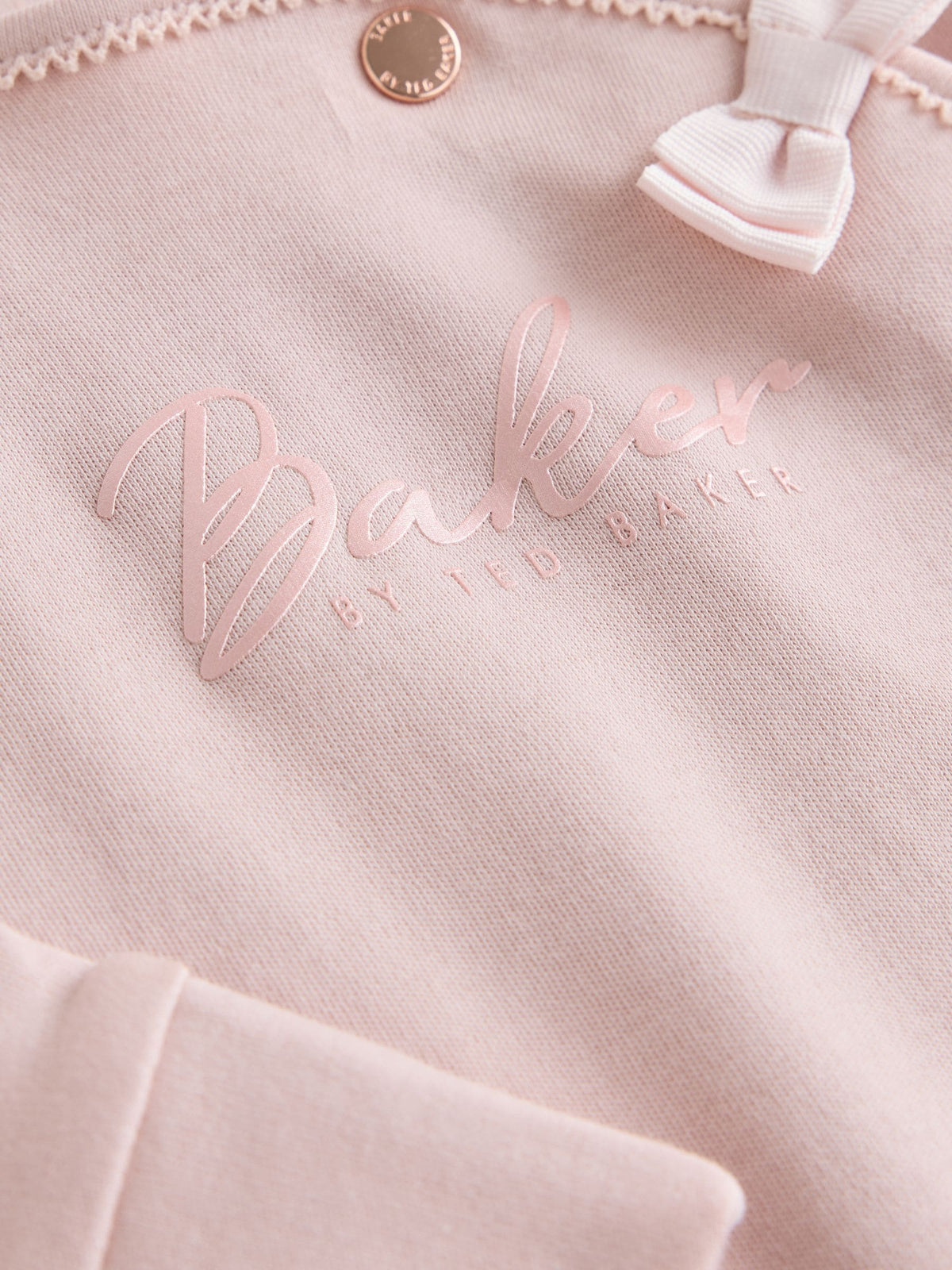 Baker by Ted Baker Pale Pink Cotton Printed Sleepsuits 3 Pack