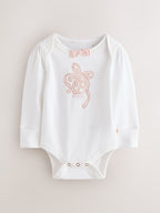 Baker by Ted Baker Pink 3 Piece Bodysuit, Monogram Printed Leggings & Turban Set