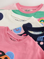 Navy Ladybird Long Sleeve T-Shirts 4 Pack (3mths-7yrs)