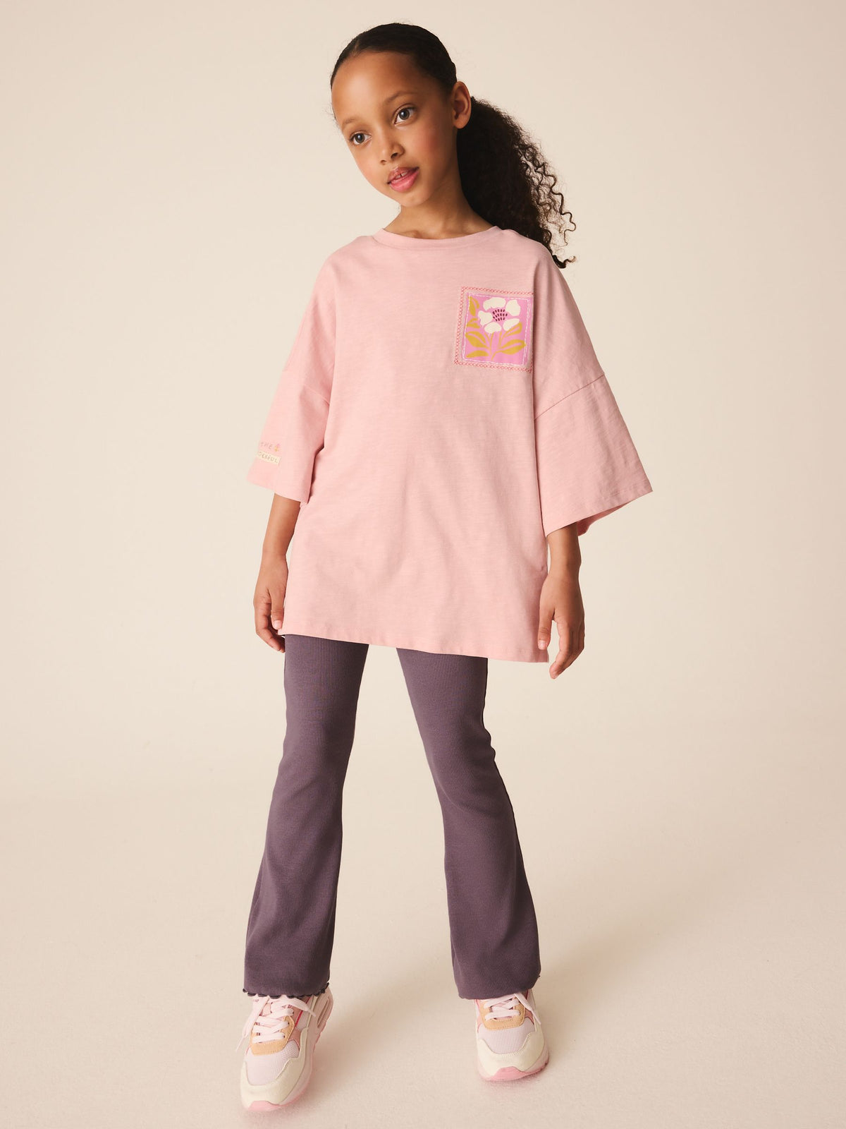 Pink Graphic T-Shirt and Kick Flare Set (3-16yrs)