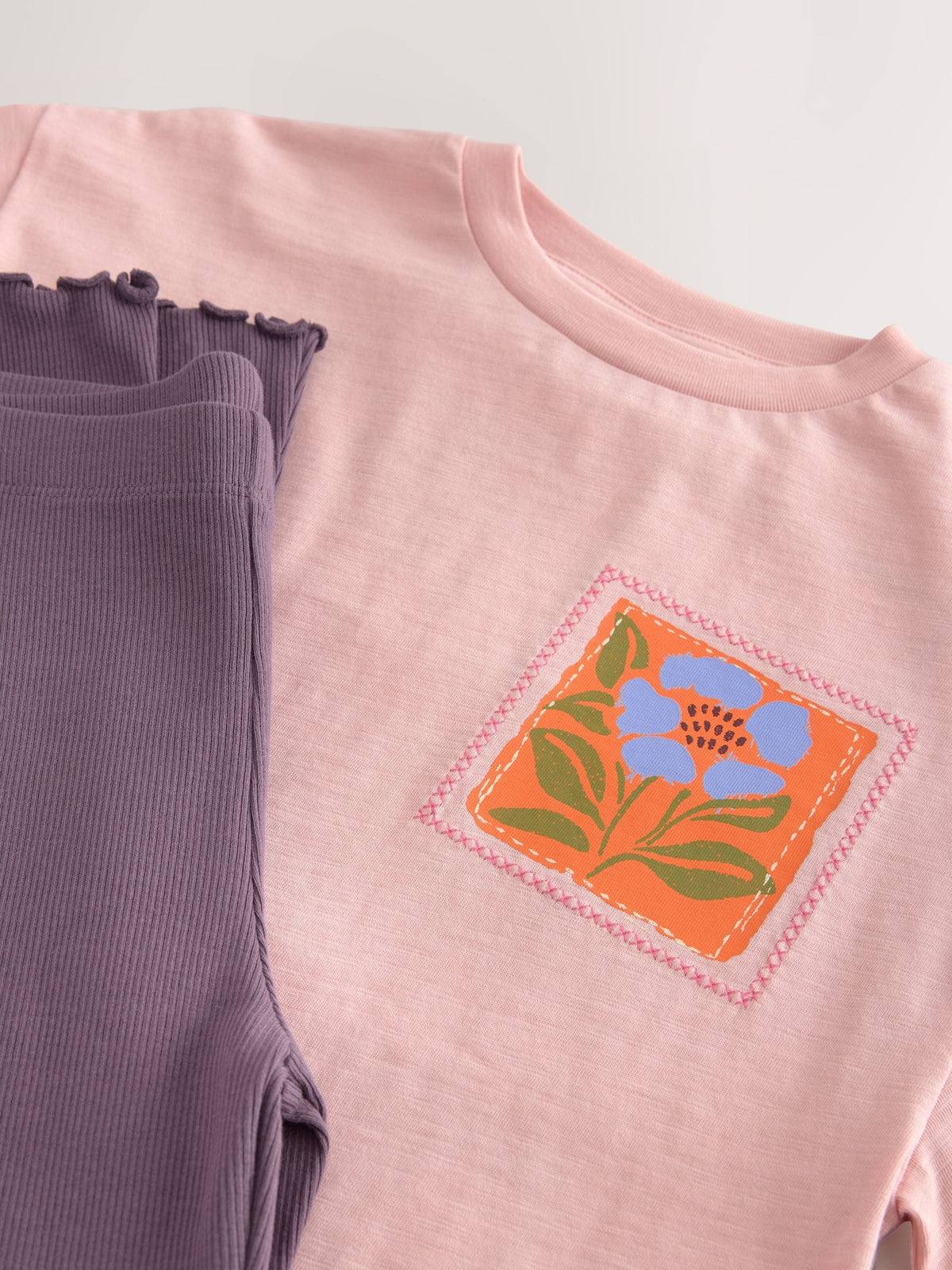 Pink Graphic T-Shirt and Kick Flare Set (3-16yrs)