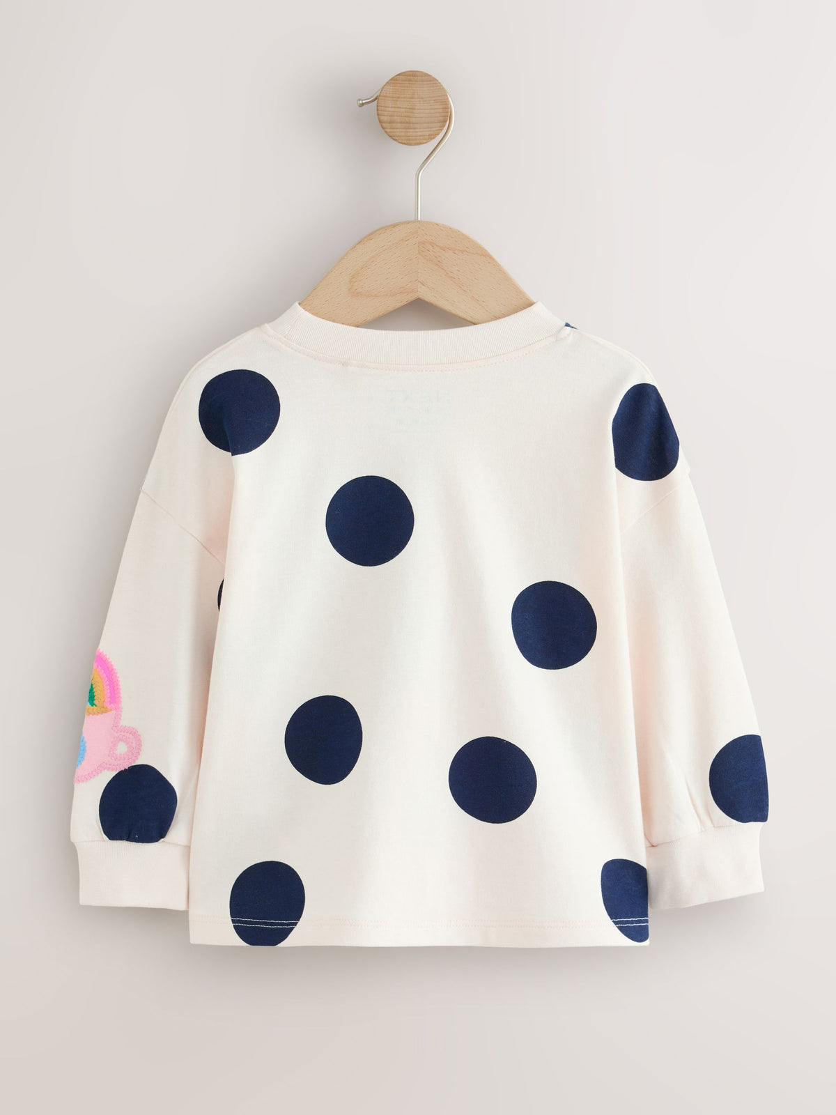 Cream/Navy Ladybird Long Sleeve T-Shirt (3mths-7yrs)