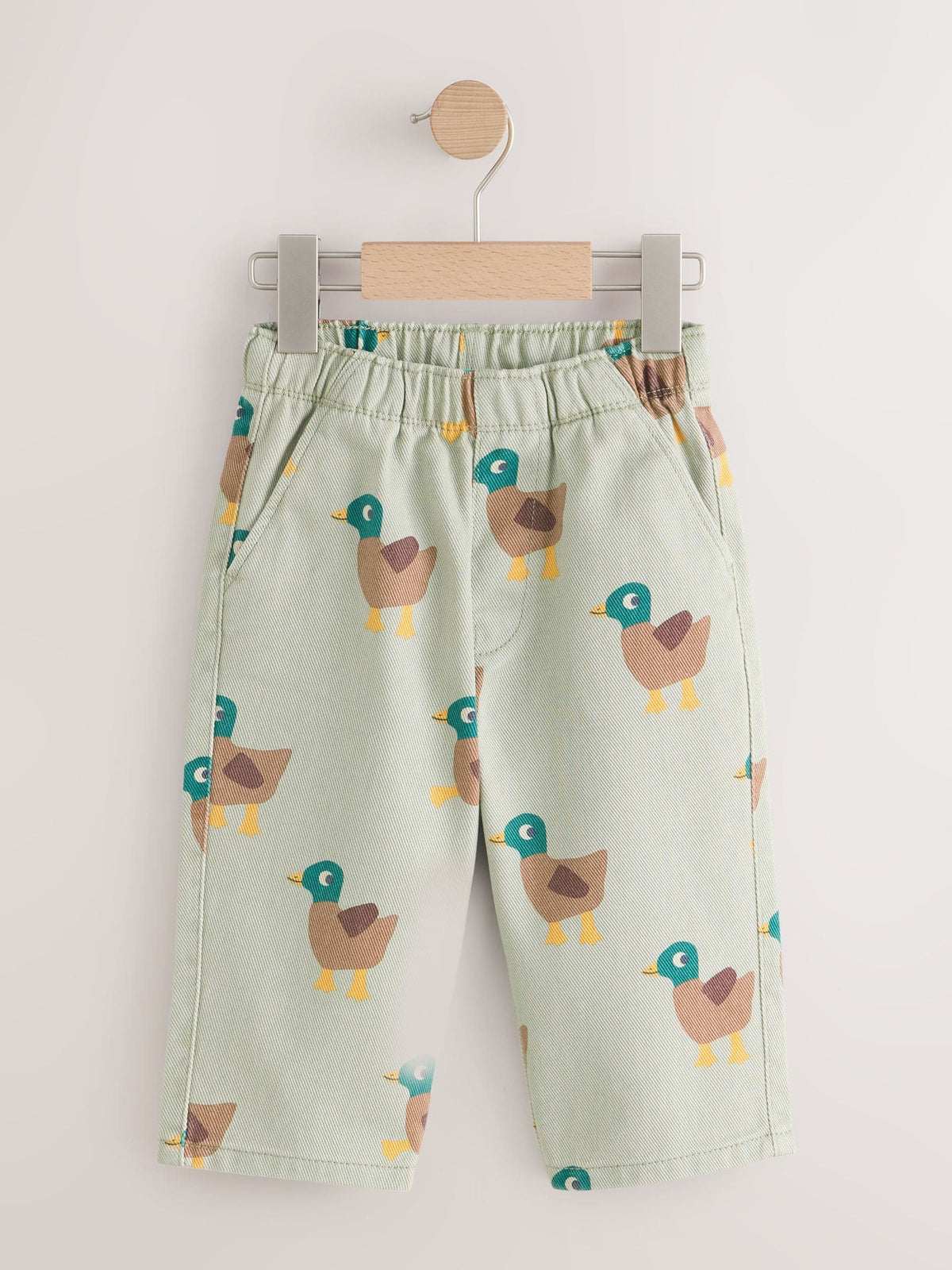 Green Duck Pull On Wide Trousers (3mths-7yrs)