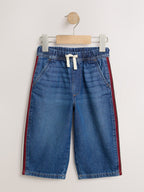 Mid Blue & Red Side Tape Wide Fit Jeans (3mths-7yrs)