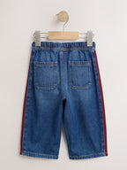 Mid Blue & Red Side Tape Wide Fit Jeans (3mths-7yrs)