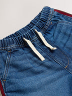 Mid Blue & Red Side Tape Wide Fit Jeans (3mths-7yrs)