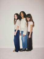 The Set Wide Leg Pull On Jeggings 3 Pack Dark Blue/Mid Blue/Black Denim