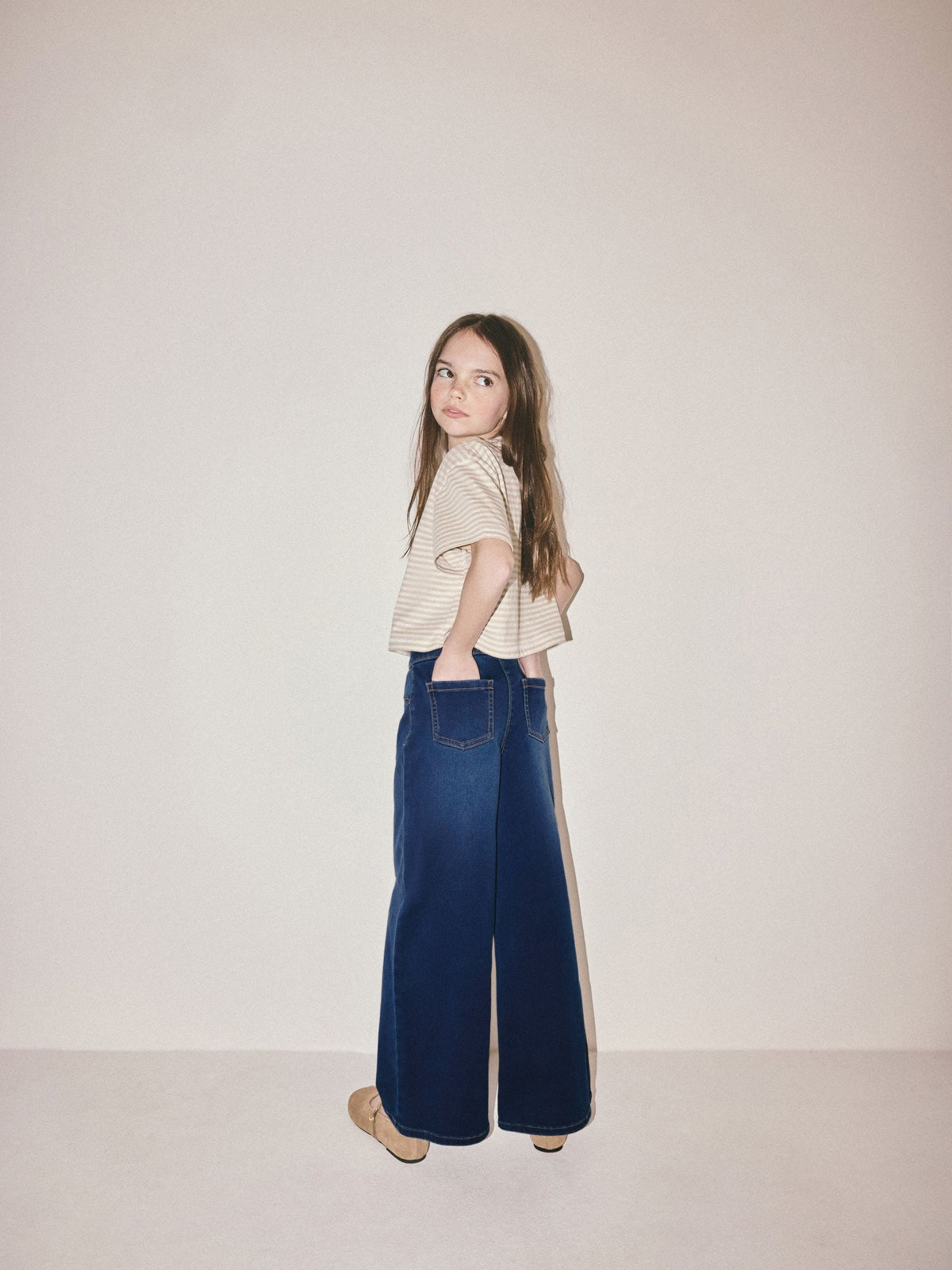 The Set Wide Leg Pull On Jeggings 3 Pack Dark Blue/Mid Blue/Black Denim
