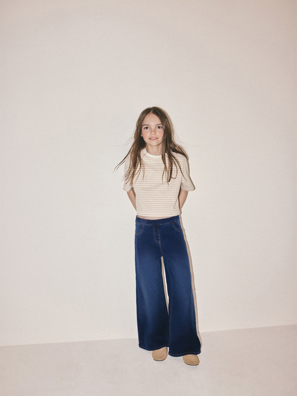 The Set Wide Leg Pull On Jeggings 3 Pack Dark Blue/Mid Blue/Black Denim
